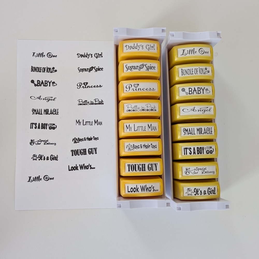 MessageStor Vintage Self-inking Stamps with Case